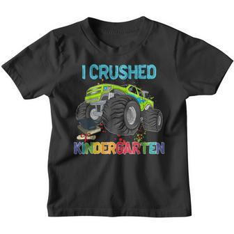 I Crushed Kindergarten Monster Truck Graduation Gifts Boys Youth T-shirt - Thegiftio UK
