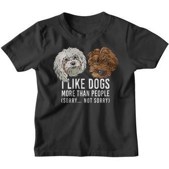 I Like Dogs More Than People Funny Dog Adult & Kids Youth T-shirt - Thegiftio UK