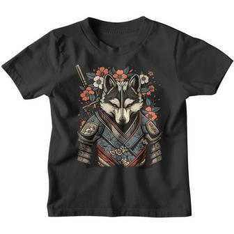 Japanese Samurai Wolf Tattoo Vintage Kawaii Ninja Gift For Women Youth T-shirt | Mazezy