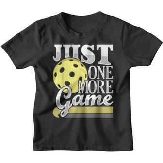 Just One More Game - Funny Pickleball Player Paddleball Youth T-shirt - Thegiftio
