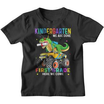 Kindergarten Are Done Graduation Class 2023 Dinosaur Boys Youth T-shirt - Thegiftio UK