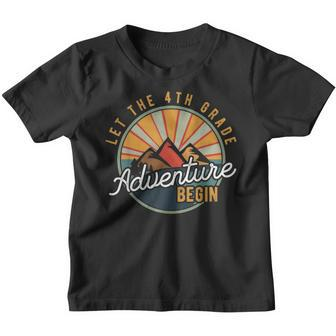 Let The 4Th Grade Adventure Begin Fourth Grade Teacher Gifts For Teacher Funny Gifts Youth T-shirt | Mazezy