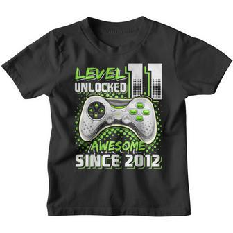 Level 11 Unlocked Awesome 2012 Video Game 11Th Birthday Boy Youth T-shirt - Monsterry