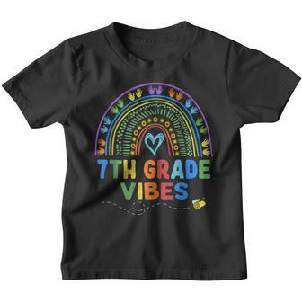 Little Hands Rainbow Teacher Girls Boys 7Th Grade Vibes Rainbow Teacher Funny Gifts Youth T-shirt | Mazezy