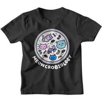 Meowcrobiology Microscopic Cats Science Pet School Biology Youth T-shirt - Thegiftio UK