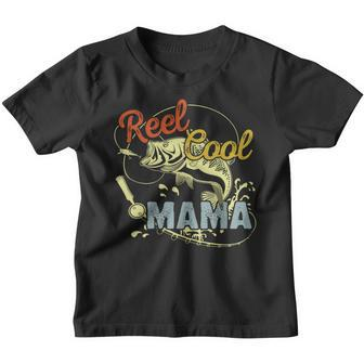 Mothers Day Funny Retro Reel Cool Mama Fishing Lover Gift For Women Youth T-shirt | Mazezy