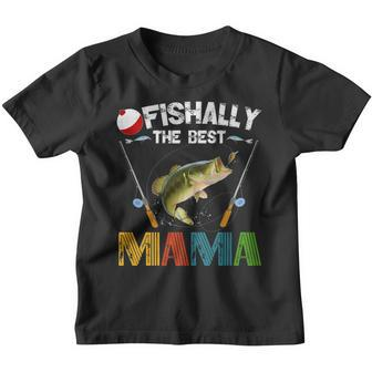 Ofishally The Best Mama Fishing Rod Mommy Funny Mothers Day Gift For Women Youth T-shirt | Mazezy