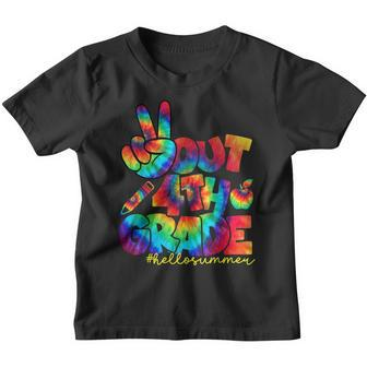 Peace Out 4Th Grade Last Day Of School Teacher Student Gifts For Teacher Funny Gifts Youth T-shirt | Mazezy