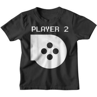 Player 2 Matching Couple Outfit Father Son Gamer Gift Gaming Youth T-shirt | Mazezy