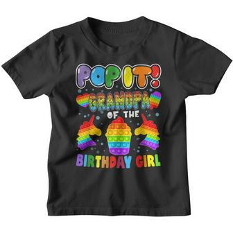 Pop It Grandpa Of The Birthday Girl Kids Family Matching Youth T-shirt | Mazezy