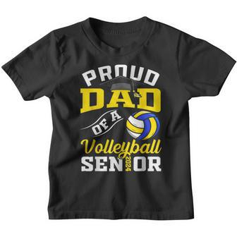 Proud Dad Of A Volleyball Senior 2024 Dad Graduation Youth T-shirt - Seseable