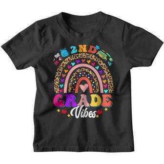 Rainbow Leopard First Day Of 2Nd Grade Vibes Back To School Rainbow Gifts Youth T-shirt | Mazezy