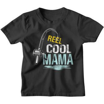 Reel Cool Mama Fishing Fisherman Funny Retro Gift For Women Youth T-shirt | Mazezy AU