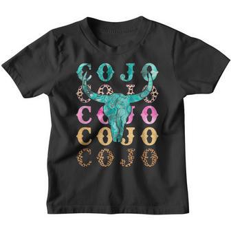 Retro Cojo Bull Skull Music Country 70S Cowboys Boots Youth T-shirt - Thegiftio UK