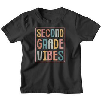 Retro Second Grade 2Nd Grade Vibes 2Nd Grade Teacher 1St Day Teacher Gifts Youth T-shirt | Mazezy