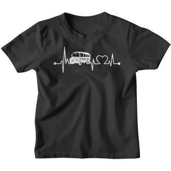 School Bus Driver Heartbeat Funny Cool Loves Gift Youth T-shirt - Thegiftio
