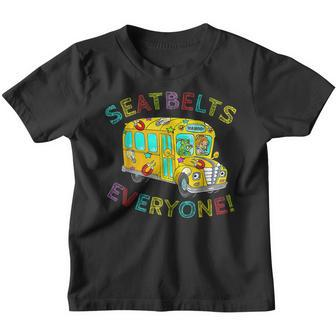 Seatbelts Everyone Funny Magic School Bus Driver Job Pride Youth T-shirt | Mazezy