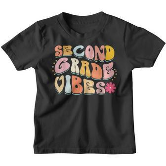 Second Grade Vibes Retro 2Nd Grade Team First Day Of School Retro Gifts Youth T-shirt | Mazezy