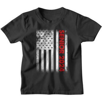 Senior 2024 American Flag Usa Graduation Class Of 2024 Youth T-shirt - Thegiftio UK