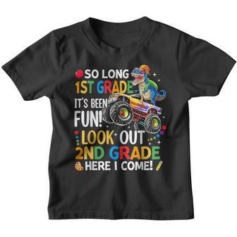 So Long 1St Grade Look Out 2Nd Grade Here I Come First Day Youth T-shirt | Mazezy