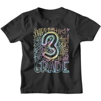 Tie Dye 3Rd Grade Typography Students Teacher Back To School Gifts For Teacher Funny Gifts Youth T-shirt | Mazezy