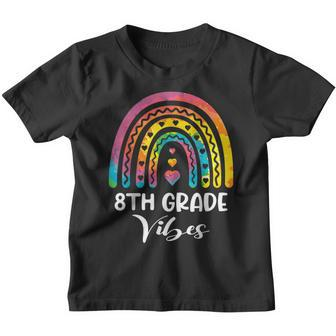 Tie Dye Rainbow Eighth 8Th Grade Vibes Back To School Boys Rainbow Gifts Youth T-shirt | Mazezy