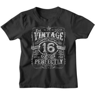 Vintage 2007 Limited Edition 16 Year Old 16Th Birthday Boys Youth T-shirt - Thegiftio UK