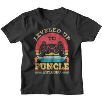 Vintage Level Up To Funcle 2020 For Father Gamer Gift Youth T-shirt | Mazezy