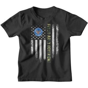 Vintage Usa American Flag Proud Us Army Veteran Boyfriend Youth T-shirt | Mazezy