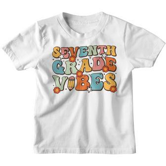 7Th Grade Vibes Back To School Retro 7Th Grade Teachers Retro Gifts Youth T-shirt | Mazezy