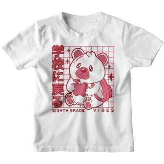 8Th Grade Vibes Back To School Teddy Bear Japanese Aesthetic Teddy Bear Funny Gifts Youth T-shirt | Mazezy