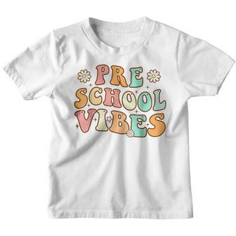Back To School Preschool Vibes Retro Teacher Nursery School Gifts For Teacher Funny Gifts Youth T-shirt | Mazezy