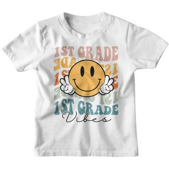 First Grade Vibes First Day Back To School Teacher Students Gifts For Teacher Funny Gifts Youth T-shirt | Mazezy