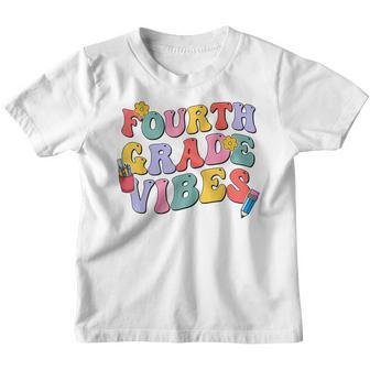 Fourth Grade Vibes Back To School Retro 4Th Grade Teachers Retro Gifts Youth T-shirt | Mazezy