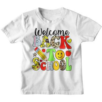 Groovy Teacher Vibes Elementary Retro Welcome Back To School Gifts For Teacher Funny Gifts Youth T-shirt | Mazezy CA