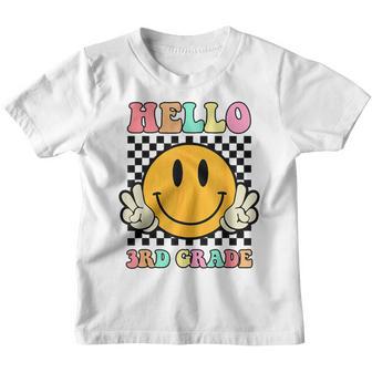 Hello 3Rd Grade Hippie Smile Face Back To School First Day 3Rd Grade Funny Gifts Youth T-shirt | Mazezy