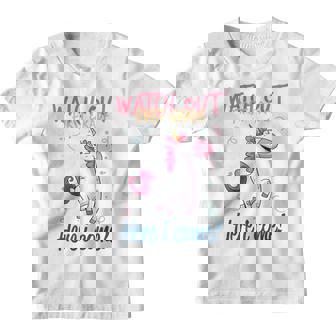 Kids Funny First Grade Gift Watch Out First Grade Here I Come Youth T-shirt | Mazezy