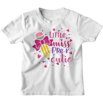 Kids Little Miss Pre-K Cutie Back To School Pre-K Baby Girl Top  Youth T-shirt