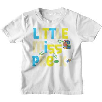 Kids Little Miss Pre-K Girl Back To School Little Miss Gifts Youth T-shirt | Mazezy