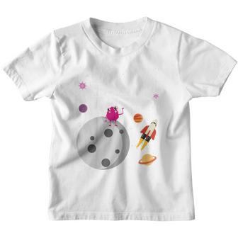 Kids Outer Space Birthday Party Gift 2 Year Old Two The Moon Youth T-shirt | Mazezy