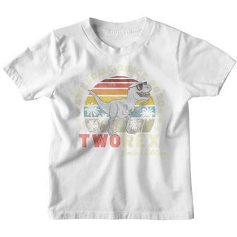 Kids Two Rex 2Nd Birthday Kids Two Dinosaur 2 Year Old 2020 Boys Youth T-shirt | Mazezy