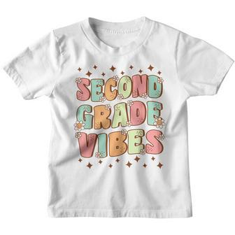 Second Grade Vibes 2Nd Grade Team Retro First Day Of School Retro Gifts Youth T-shirt | Mazezy