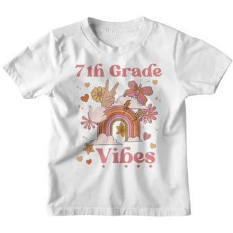 Seventh Grade Vibes Retro 7Th Grade Back To School First Day Retro Gifts Youth T-shirt | Mazezy