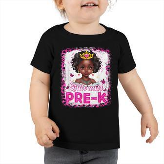 Cute Black Girl Little Miss Pre-K Funny Back To School  Black Girl Funny Gifts Toddler Tshirt