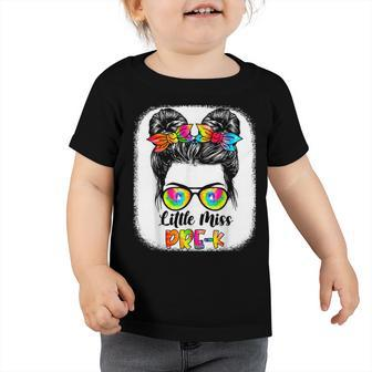 Happy First Day Of School Little Miss Pre-K For Student Girl Toddler Tshirt | Mazezy