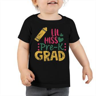 Lil Miss Pre K Grad Funny Preschool Toddler Tshirt | Mazezy