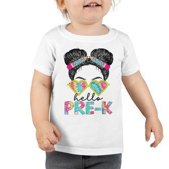 Hello Pre-K Little Miss Pre-K Daughter Back To School 2022 Funny Gifts For Daughter Toddler Tshirt | Mazezy