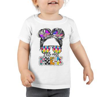 Kids Back To School Outfits For Girls Little Miss Prek Messy Bun Toddler Tshirt | Mazezy