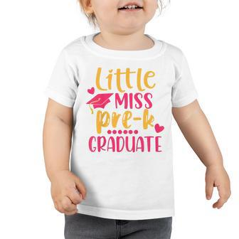 Kids Lil’ Miss Pre-K Graduate Pre-K Graduation Last Day Of School Toddler Tshirt | Mazezy