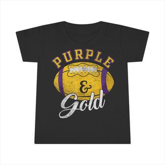 Football Game Day Purple And Gold Costume For Football Lover Infant Tshirt - Monsterry AU